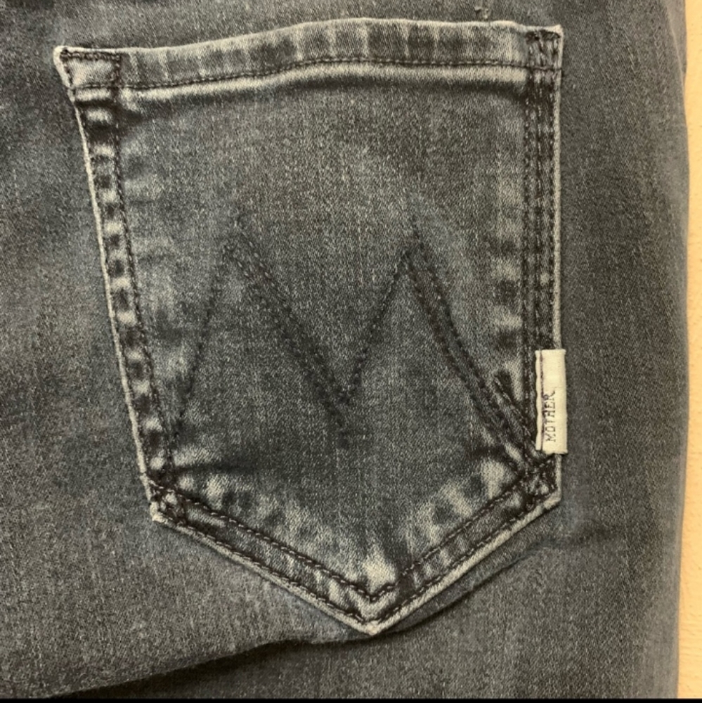 Mother Denim High-Rise Gray Jeans